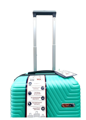 Чемодан Турция Маленький (S) ABS пластик На 4-х двойных колесах 50л ПК011-S Мятный Polo (365309810)