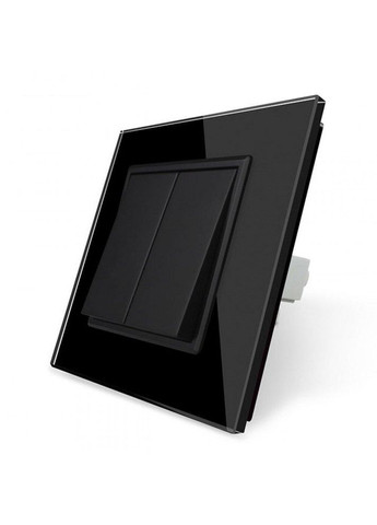 Выключатель универсальный 2-клавишный стекло 250В 10А (VL-C7FCMKS-1BP) Livolo (370984985)