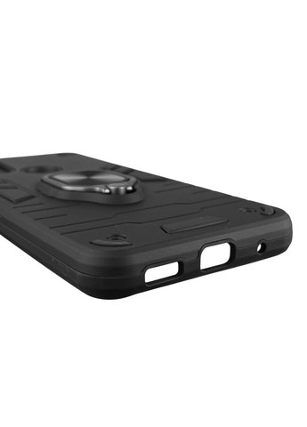 Чехол для телефона Moto E20 бронированный с магнитным кольцом-держателем на моторола е20 чёрный Motorola (366233220)