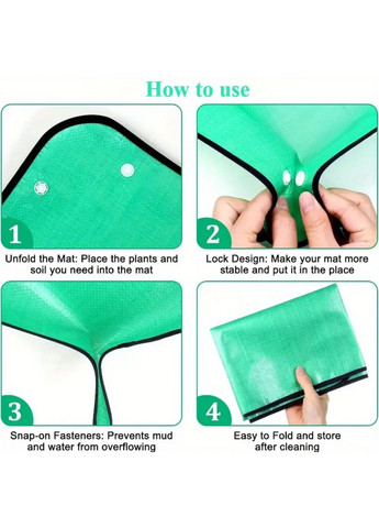 Складной садовый прямоугольный водонепроницаемый коврик для пересадки растений 75*100 см No Brand (323053157)