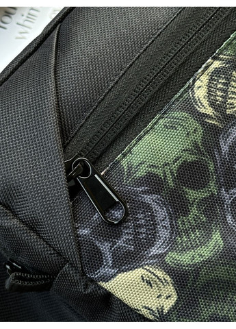 Молодіжна сумка бананка на пояс або через плече з черепами No Brand (350613477)