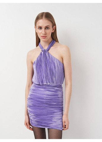 Фіолетова коктейльна сукня Missguided однотонна