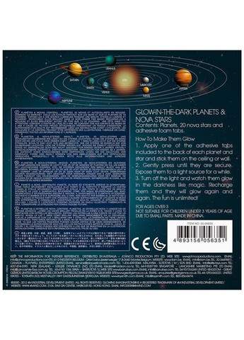 Набір сяючих наклейок Планети і 20 зірок (00-05635) 4M (331298165)