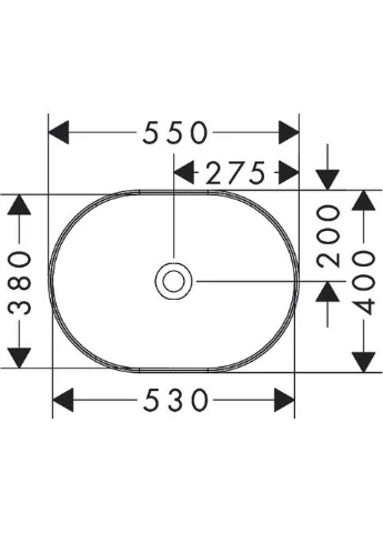 Раковина XUNIVA, /глянцевая, накладная Hansgrohe (395925914)