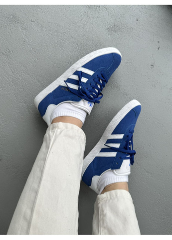 Цветные демисезонные кроссовки мужские adidas gazelle blue адидас газель No Brand