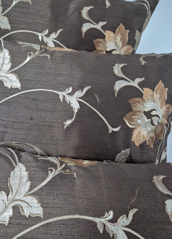 Комплект декоративних подушок 3шт 45х30см, шоколадний з коричневим (п_0794) Firanka Flowers (333024182)