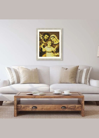 Алмазна мозаїка Ікона Свята родина в золотистих кольорах 40х50 см SP068 ColorArt (285719832)