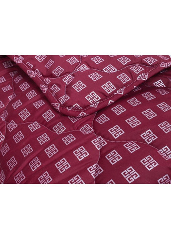 Стёганое одеяло бордового цвета с геометрическим орнаментом 180×220 см No Brand Givenchy (365654913)