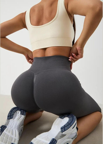 Жіночі велосипедки з пуш ап ефектом утягуючі спортивні шорти для фітнесу з ліфтингом збільшення сідниць 44 см Cindylove (329901342)