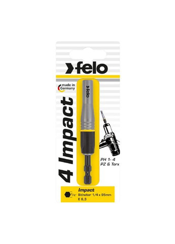 Тримач біт магнітний IMPACT 95 мм для імпульсних електроінструментів 1/4" E6,3 IP 03829594 (14482) Felo (295042223)