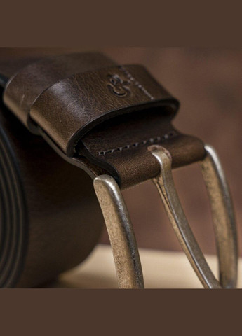 Ремінь чоловічий з круглою пряжкою 11271 Капучино Grande Pelle (329200450)