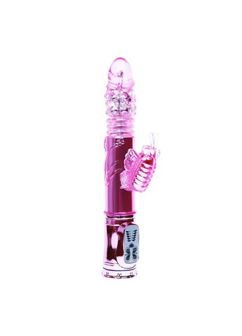 Вибратор - Throbbing Butterfly Rotating Vibrator Pink, 29 см Baile (383101380)