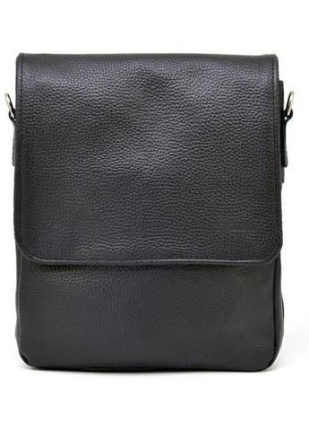Сумка месенджер через плече чоловіча з натуральної шкіри маленька для документів формату А5 або планшета Чорний 35765 TARWA (337466421)