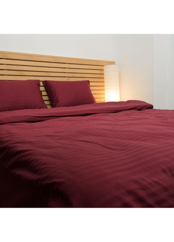 Наволочка страйп сатин на подушку 40х40 см 125 г/м2 YouStar 1 шт. (Бордовый) GM Textile (361853888)