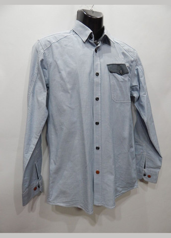 Синяя кэжуал рубашка однотонная Jack & Jones