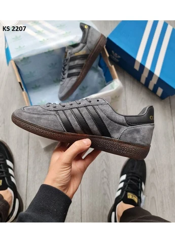 КРОССОВКИ ЖЕНСКИЕ ADIDAS SPEZIAL HANDBALL GRAY BLACK АДИДАС СПЕЦИАЛ ЧЕРНЫЕ No Brand чёрные демисезоны (390381086)