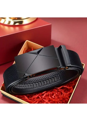 Чоловічий шкіряний ремінь з автоматичною пряжкою, чорний, 120 см – стиль і комфорт на кожен день No Brand (362682310)