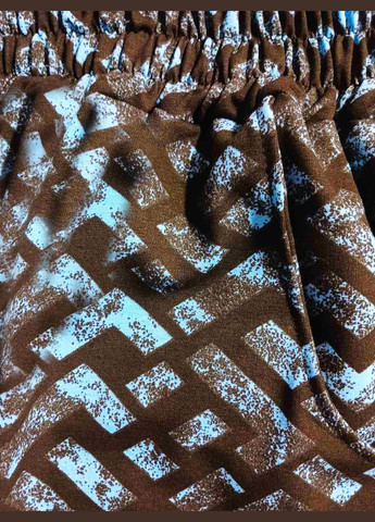 Чоловічі шорти супер батал великого розміру, з кишенями пояс на резинці (блакитна абстракція), турецька двонитка No Brand (315338808)