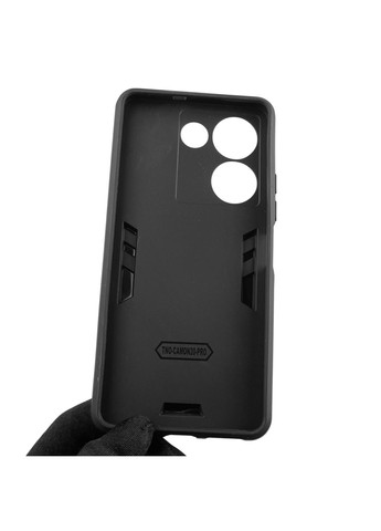 Чохол для телефона Camon 20 Pro (CK7n) броньований з магнітним кільцем-тримачем на техно камон 20 про чорний Tecno (366236382)