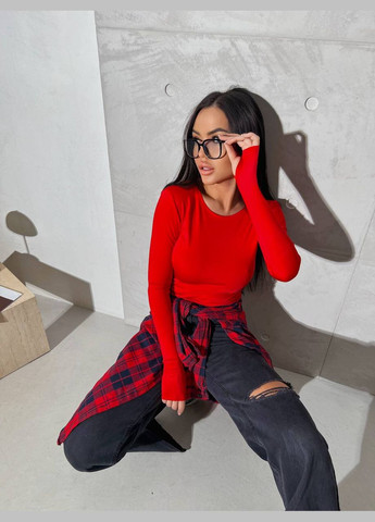 Лонгслив базовый синего цвета No Brand (324069520)