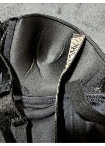 Жіночий корсетний топ (бюстьє) чорний зі стразовими бретелями КП69 No Brand (384526266)
