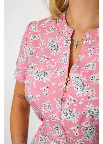 Рожева сукня софт з принтом, колір рожевий, 230r1016 Ager