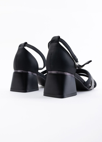 Черные боссоножки женские h008h-51 черные 346216 Meideli с ремешком