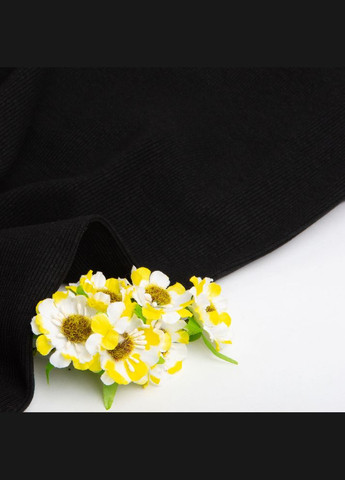 Ткань трикотажное полотно Кашкорсе, 130 см, 300 г/м2, хлопок черный IDEIA (313866505)