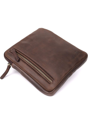 Практична сумка для чоловіків на плече з натуральної вінтажної шкіри 23149 Коричневий Shvigel (363968923)