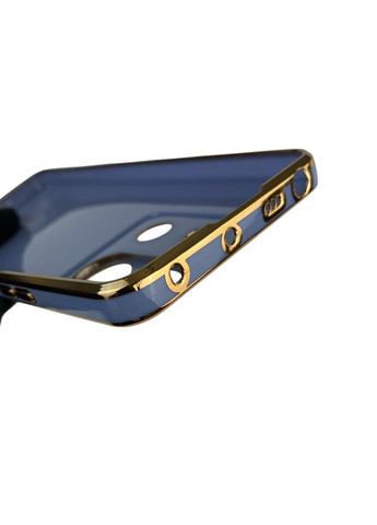 Чохол для Redmi Note 13 Pro 5G з кільцем MagSafe із золотою окантовкою на сяомі редмі нот 13 про синій gs1 Xiaomi (366232444)