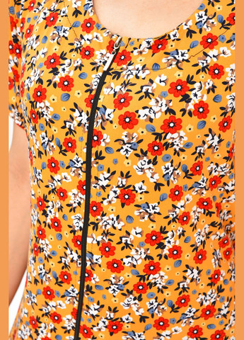 Халат жіночий батальний жовтого кольору з принтом Let's Shop (346052498)