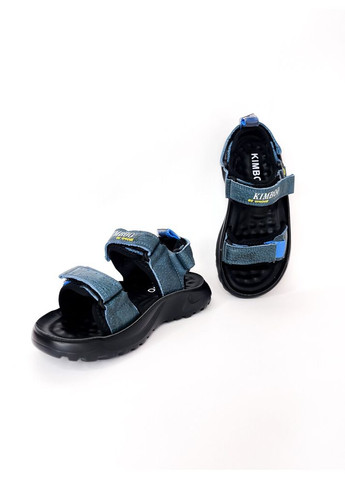 Синие детские кожаные босоножки 26 г 16,7 см синий артикул б294 Kimbo-O