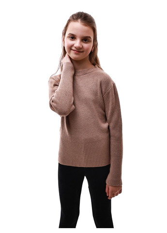 Светло-коричневый зимний свитер для девочки подростка Fashion