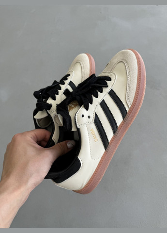 Кроссовки женские и мужские Adidas Samba beige | Адидас Самба бежевые No Brand бежевые демисезоны (316507754)