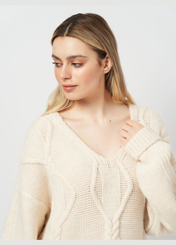 Светло-бежевый зимний свитер оверсайз H&M