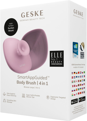 Щітка для тіла Body Brush 4в1 pink GESKE (341526194)