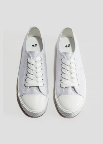 Сріблясті дитячі кеди для дівчинки сріблястий (25062602) H&M