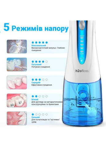 Ирригатор HF-9Р White (H2O-HF9Р-white) H2ofloss (322031301)