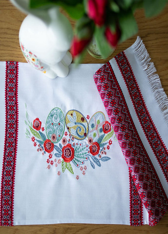 Полотенце пасхальное р.0,77*0,32 красное Едельвіка рушник (322130257)