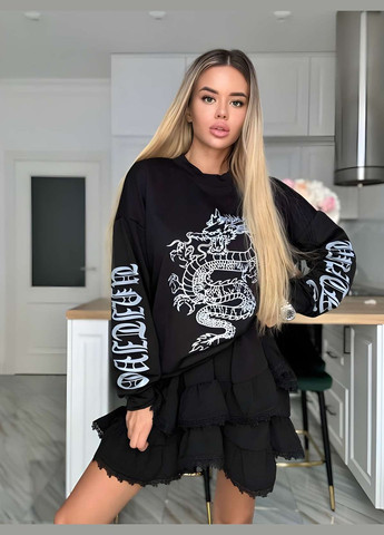 Черная женская качественная черная пышная юбка короткая мини с кружевом No Brand