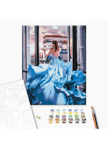 Картина по номерам Девушка в платье 40х50 (BS34902) Brushme (365545827)