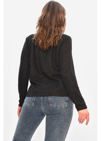 Кофта жіноча однотонна чорного кольору Let's Shop (367102273)