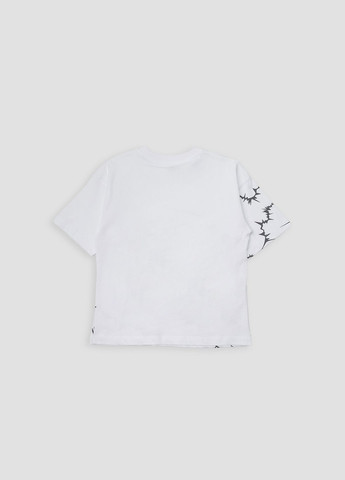 Біла літня футболка з коротким рукавом для хлопчика колір білий cb-00268779 Yuki