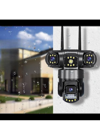 Вулична поворотна SC-28-4G камера відеоспостереження на сім-карті V380PRO на три лінзи 12MP MDR No Brand (371794293)