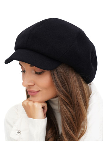 Кепка женская восьмиклинка шерстяная чёрная VECONS Восьмиклинка — додає об'єму та стильності (319170495)