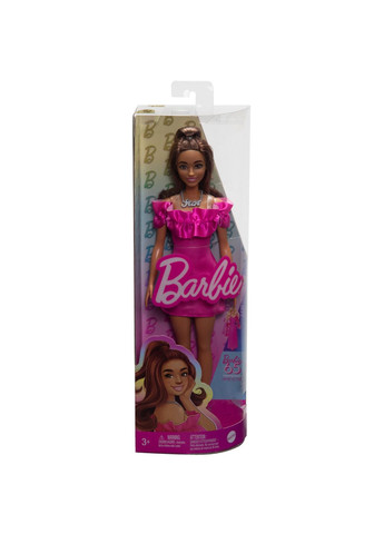 Кукла "Модница" в розовом миниплатье с рюшами (HRH15) Barbie (292630426)
