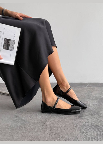 Женские балетки | чёрные натуральная кожа (322743878)