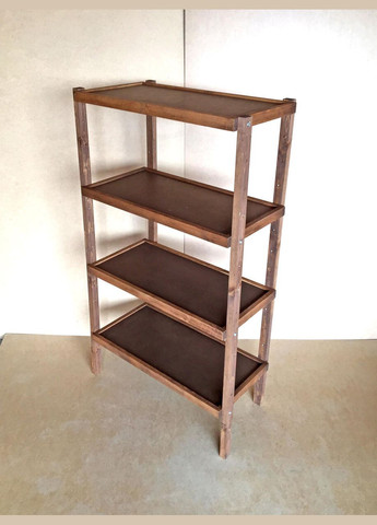 Етажерка розбірна з дерева Честер 4 полиці 40х80х150 капучино (ЄТЖ-844080150) No Brand (327865968)