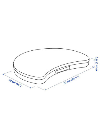 Підставка для ноутбука ІКЕА OJULF 52х38 см темносірий (60556322) IKEA (267898771)