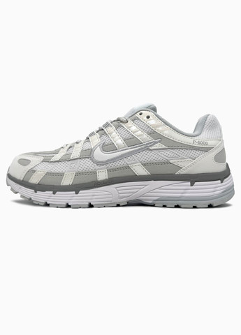 Белые демисезонные кроссовки мужские и женские nike p-6000 white grey | найк р-6000 белые No Brand